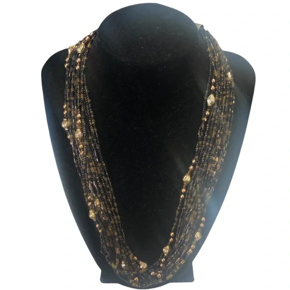 Multi Strand Beaded Necklace - Picture 3 of 4